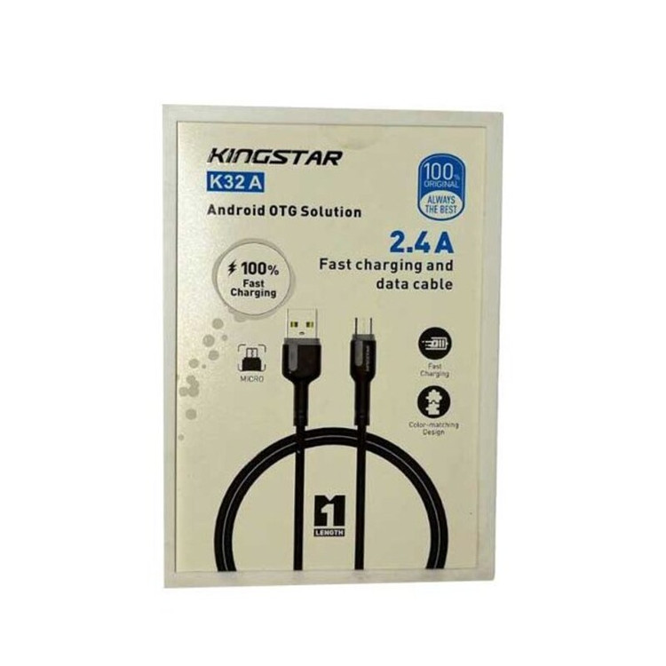 کابل شارژ تبدیل میکرو به USB کینگ استار مدل K32a