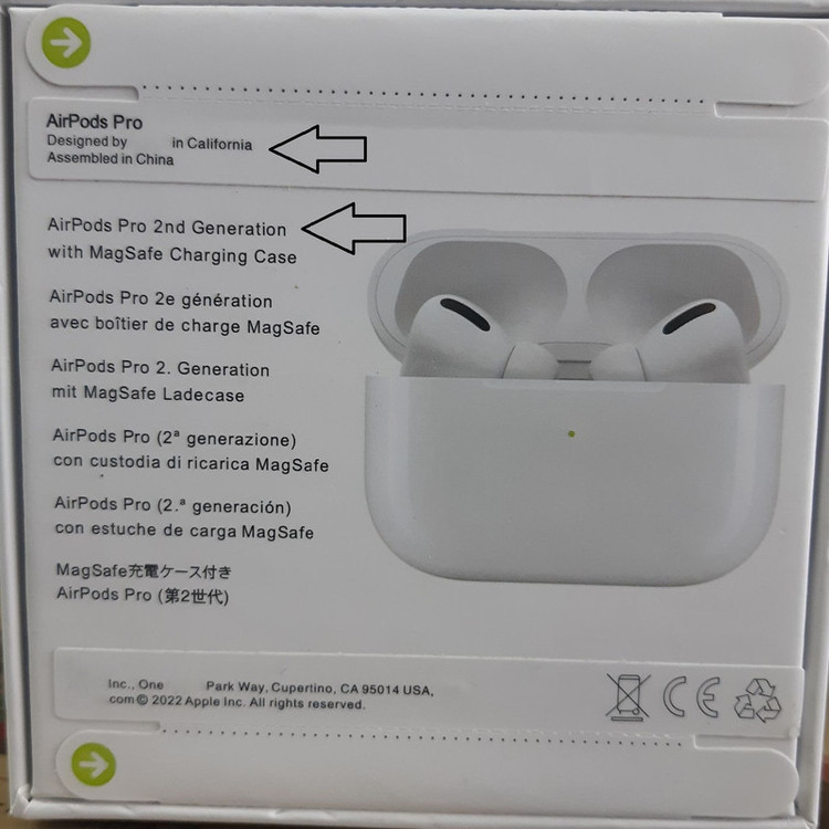 هندزفری بلوتوثی مدل AIRPOD PRO 2 کپی شارژر وایرلس فعال گیرید A