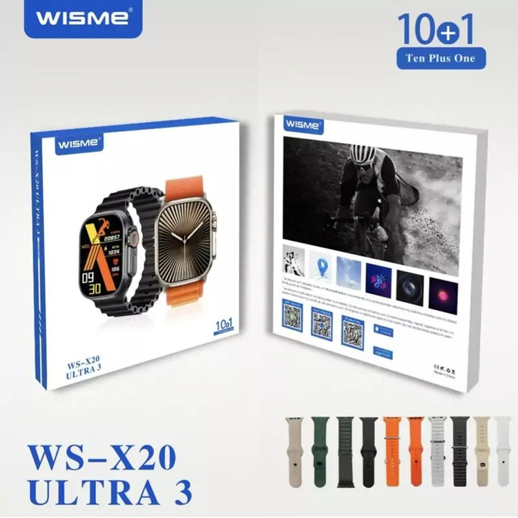 ساعت هوشمند مدل WS-X20 Ultra3 صفحه نمایش amoled
