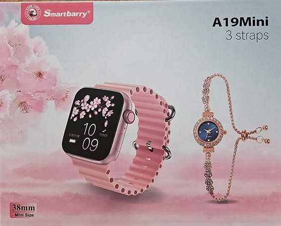 پک هدیه ساعت هوشمند SmartBarry مدل A19 mini صفحه oled