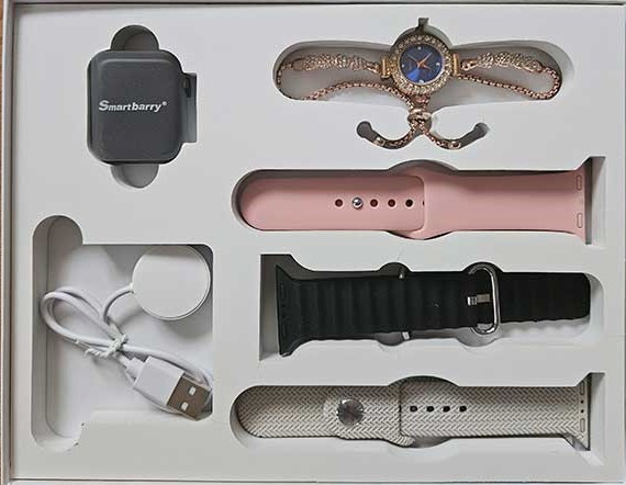 پک هدیه ساعت هوشمند SmartBarry مدل A19 mini صفحه oled