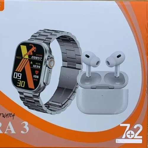 ساعت هوشمند + ایرپاد KEQIWEAR مدل KW۵۲ ULTRA۳