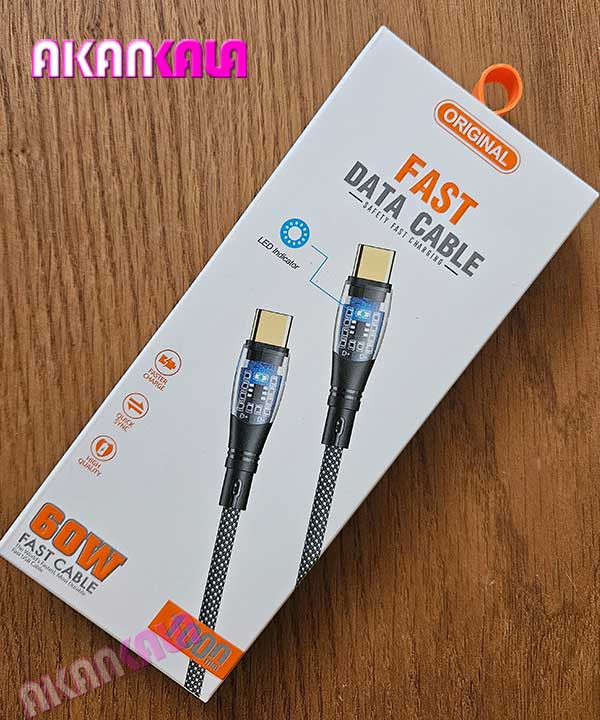 کابل شارژر دو سر تایپ سی (دارای iC و LED)